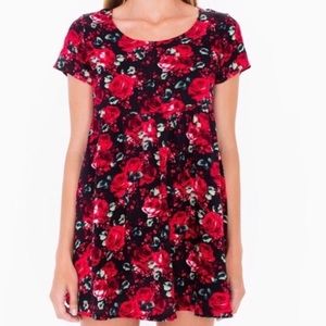 American Apparel rose floral babydoll dress